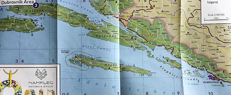 Croatia south islands map