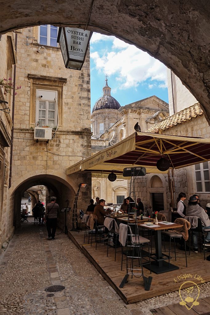 Café in old town Dubrovnik