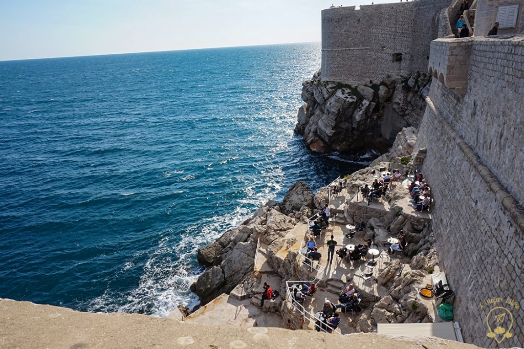 Sea view café in walls Dubrovnik