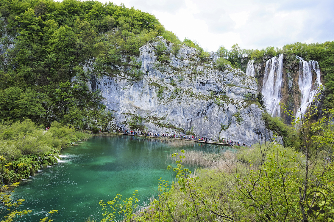 Lake and falls Plitvice Croatia