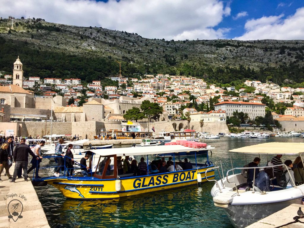 Glass boat trip around walls Dubrovnik